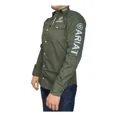 thumbnail image 1 of Camisa Vaquera Manga Larga Ariat Bordada Lisa Broche Hombre, 1 of 2