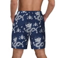 thumbnail image 2 of Lsque Mens Swim Trunks Dragon Pattern - Bathing Suit Compression Liner - Beach Swim Shorts Swimwear - (S-3XL) - Stretch Quick Dry -Large, 2 of 9