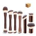 thumbnail image 1 of Set 7 Brochas Maquillaje Profesional Alto Nivel Lab.G, Color Marrón, 1 of 5