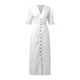 thumbnail image 4 of Vestido de terciopelo con cuello alto, manga larga y bolsillos para mujer - Corte holgado informal, poliéster, para uso diario - Tallas S-XXL, 4 of 5