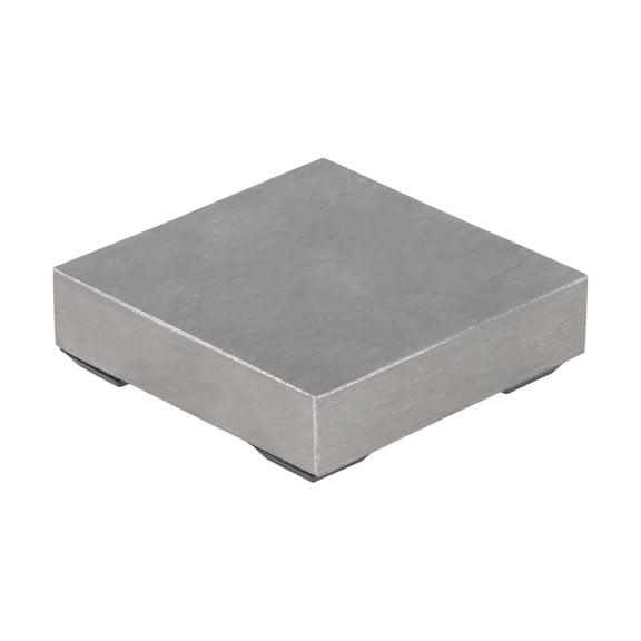 The Beadsmith Steel Bench Block - 2" x 2" x 0.57" Metal Block for Jewelry Making w/ Rubber Feet
