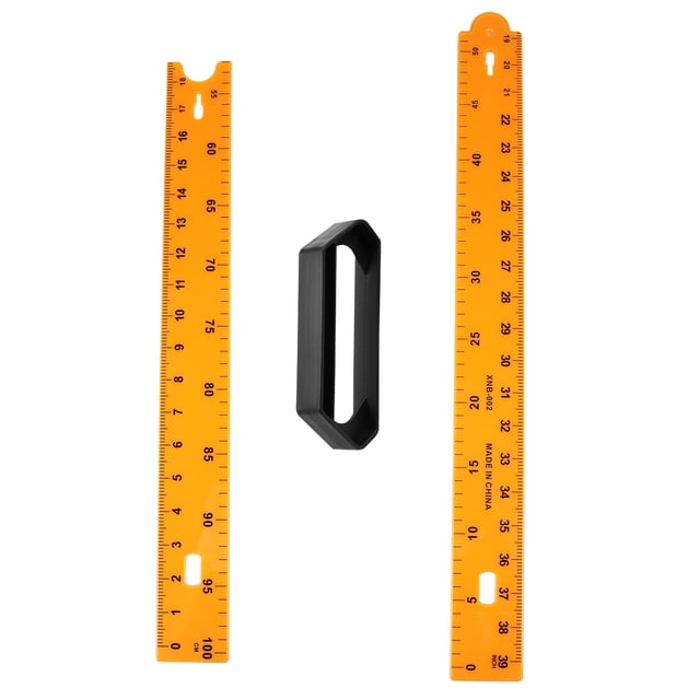 KAKOWELY Ruler 1pc Plastic Ruler Sectional Type Ruler Measuring Tool for School Office39.96"X1.97"X1.97"