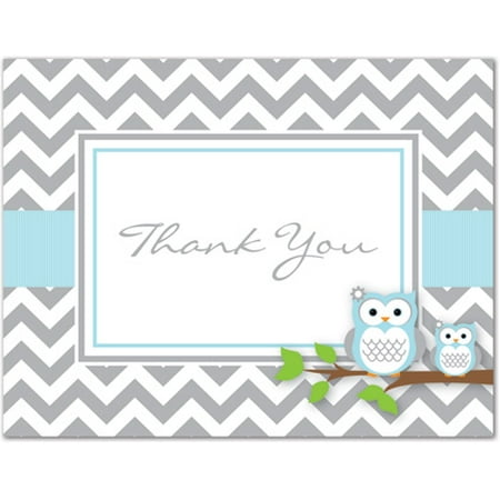 Blue Owls Baby Shower Thank You Cards And Envelopes 50 Count Blue Owls Baby Shower Thank You Cards And Envelopes 50 Count