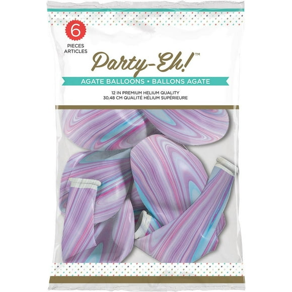 Party-Eh! Ballons en latex 6 ballons en agate