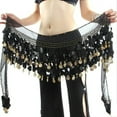 thumbnail image 2 of Multi Color Chiffon Belly Dance Hip Wrap Scarf Coin Sequin Waistband Skirt Drop Shipping, 2 of 2