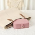 thumbnail image 5 of REGALWOVEN Travel Jewelry Box for Women Girls Birthday Gifts, Portable Velvet Jewelry Case Storage Display Holder Pink, 5 of 7