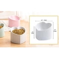 thumbnail image 2 of Soporte para cuencos elevados blancos Cuenco inclinado para perros y gatos Cerámica, 2 of 3