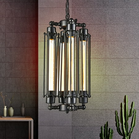 Vintage Flute Pendant Ceiling Light Black Industrial Retro Lamp Fixture for Kitchen Bar Warehouse Restaurant Coffee Shop Bedroom Decor
