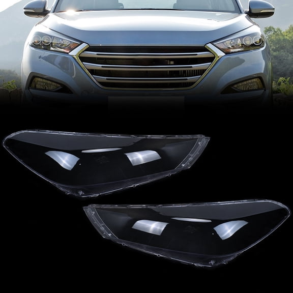 Left&Right Front Headlight Headlamp Lens Covers For Hyundai Tucson 2015 2016 2017 2018