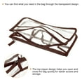 thumbnail image 3 of Uxcell EVA Clear Toiletry Cosmetic Bag Pouch with Handle Strap, Brown, 3 of 5