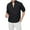 Black, variant on XBASW Mens Cotton Shirts Mens Button up Stand-Up Collar Shirts Spring Summer Long Sleeve Henley Shirts for Men S -3XL