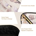 thumbnail image 5 of FORMRS Makeup Bag Travel Cosmetic Organizer for Women Fold Flat Zipper Pouch with Handle, Purple Watercolor Seashells, 5 of 8