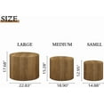thumbnail image 4 of LAZZO Nesting Round Coffee Table Set of 3, Modern Wooden Accent Side Table, Space-Saving Table for Living Room Bedroom, Brown, 4 of 7
