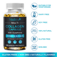 thumbnail image 6 of Collagen for Women & Men - Type I, II, III, V, X Multi Collagen Capsules - Grass Fed, Non-GMO - 60 Capsules(1 Pack), 6 of 6