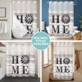 thumbnail image 5 of No Hook Shower Curtain with Snap in Liner, Rustic Farm Windmill HOME Quotes Waterproof Bath Curtain Double Layers with See Through Top Window, Chic Wooden Plank Hotel Shower Curtains 48x72in, 5 of 9