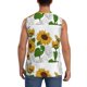 thumbnail image 4 of Balery Plump Sunflower And Sketch Camisetas sin mangas para hombre, absorbe la humedad y protege contra el mal olor.-Medium, 4 of 7