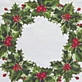 thumbnail image 6 of HAOXIT Christmas Tablecloth Round Red White Floral Table Cloth,Stain Resistance Xmas Table Covers for Kitchen Dining,Small Tablecloth for Party Picnic 46-50, 6 of 8