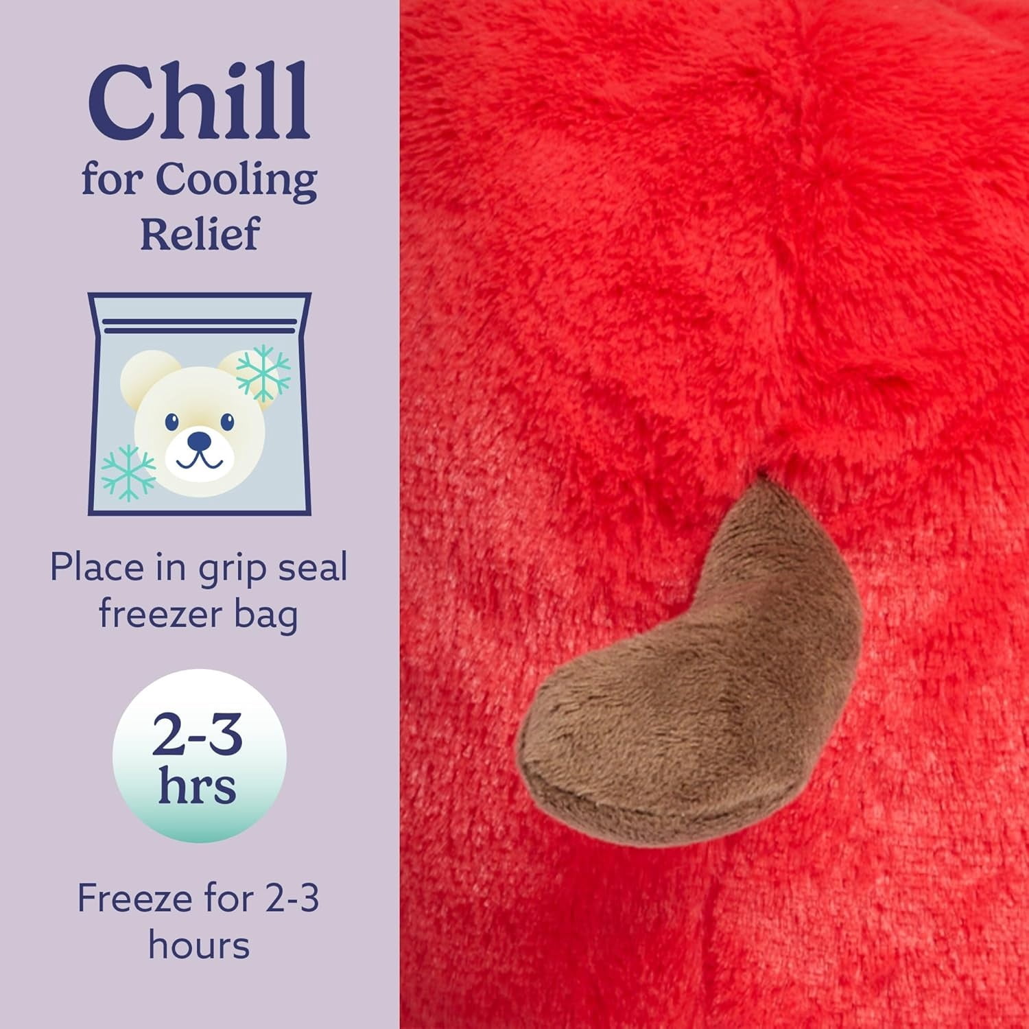 warmies 13" Tomato Stuffed Animal, Microwavable Heated Plushies and Weighted Soft Plush Toys