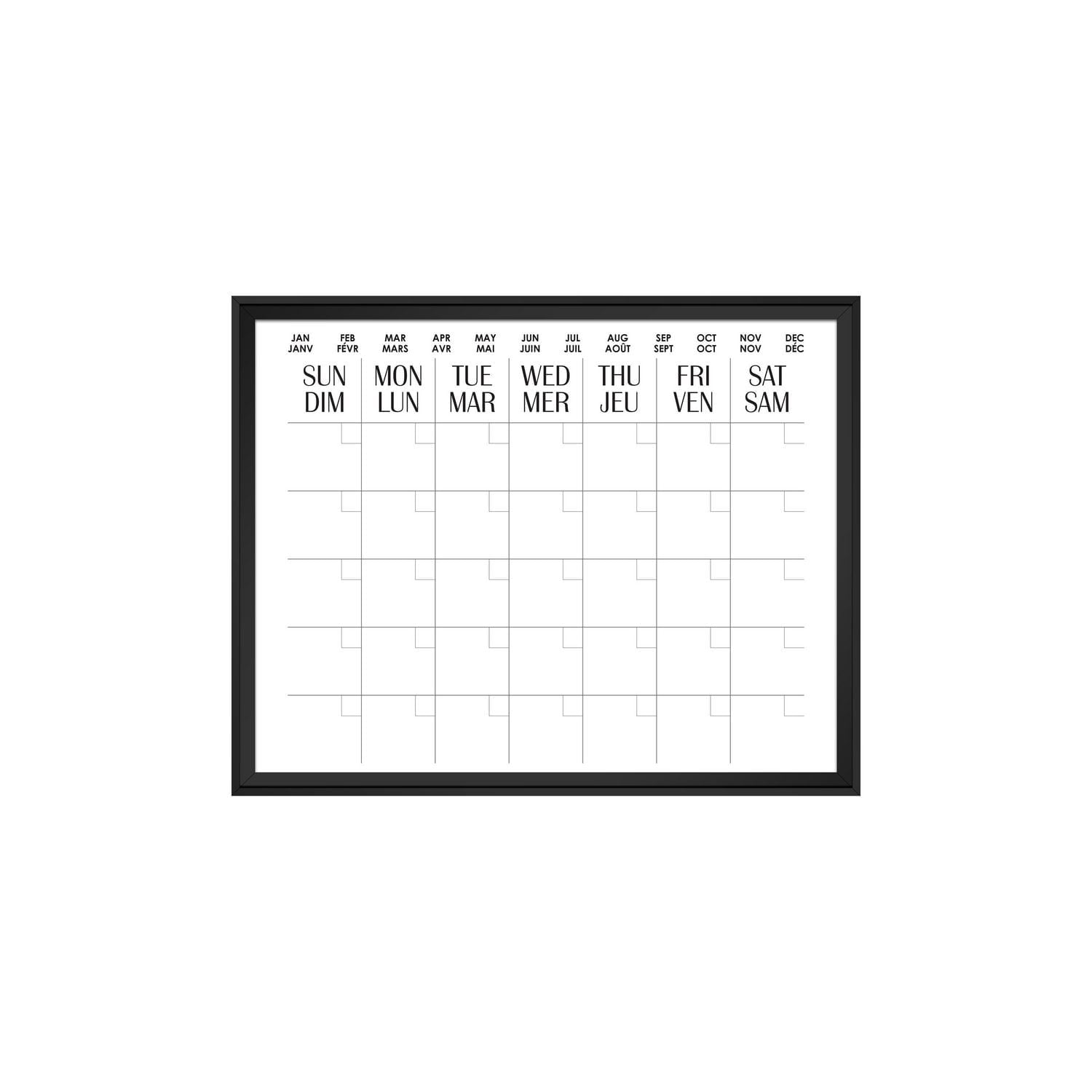 Quartet 16"x20" Wood Wrap Dry Erase Calendar Board, Dry Erase Board