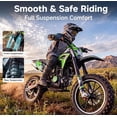 thumbnail image 6 of 40CC Kids Dirt Bike, 4-Stroke Gas Powered Mini Motorcycle for Kids Ages 6-14, 25MPH Youth Off Road Dirt Bike with Dual Disc Brakes, Full Suspension, No Oil Mixing, Easy Start, 6 of 9
