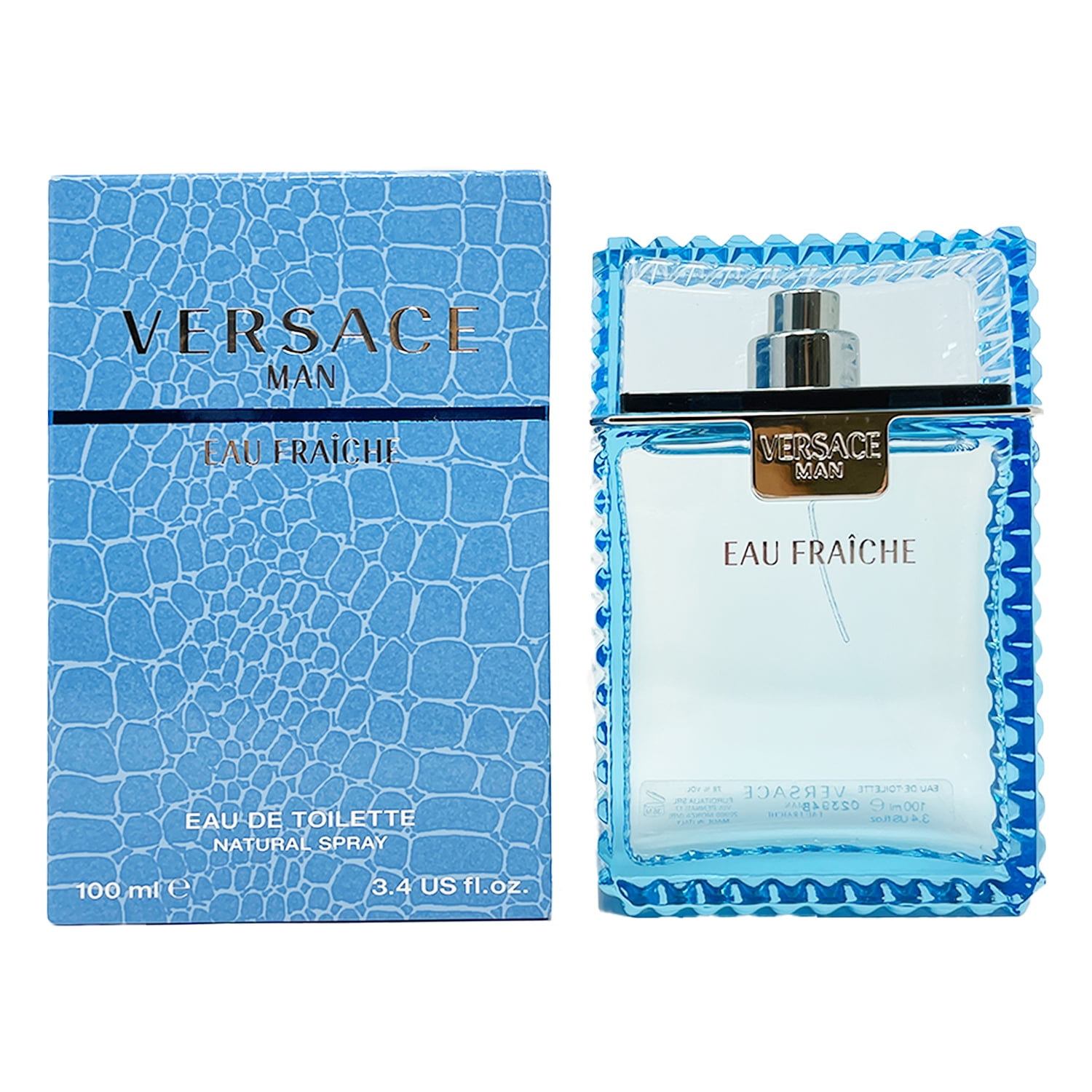 VERSACE MAN Eau Fraiche 3.4 oz EDT eau de toilette Men Spray Cologne 3.3 New NIB