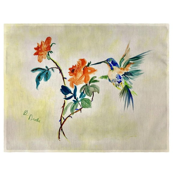 Betsy Drake Interiors Hummingbird & Rose Place Mat Set of 4