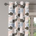 thumbnail image 2 of Ambesonne Whale Grommet Curtain, Aquatic Animal Silhouette, 50" x 96", Slate Blue Peach Black, 2 of 6
