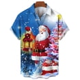 thumbnail image 4 of Camisa informal de Papá Noel para hombre, ropa de manga corta a la moda para fiesta hawaiana, ropa de playa estilo callejero de verano, 2024, 4 of 4