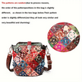 thumbnail image 5 of Women's Fashion Genuine Leather Crossbody Bucket Bag - Colorful Floral Patchwork, Soft & Luxurious, Adjustable Crocodile Pattern Strap, Perfect for Work/Dates, 5 of 7