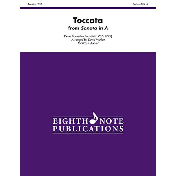 Toccata de Sonate en Laiton Quintet: Partitions et Pièces (Publications de la Huitième Note)
