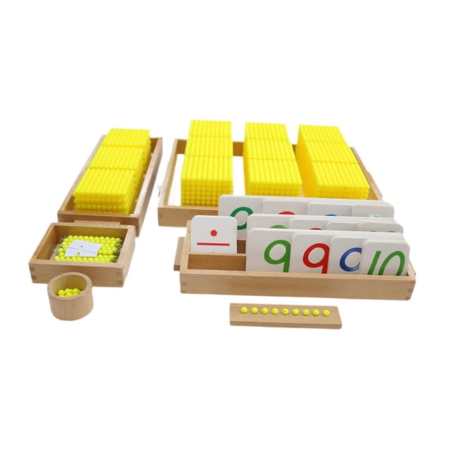 Materiales matemáticos Montessori, sistema decimal, juguete sensorial para niños y niñas. sin alfombra