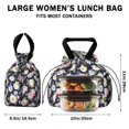 thumbnail image 5 of Pioneer Flower Floral Print Pattern Drawstring Lunch Bag Women - Drawstring Lunch Bag Insulated for Work Office - Stain-Resistant Large Lunchbags for Women with Multi-Pockets, 5 of 6