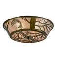 thumbnail image 5 of Meyda Tiffany Northwoods Leaping Trout 4 Light Flush Mount, 5 of 7