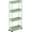 Green, variant on Slim Rolling Storage Cart 4 Tier Bathroom Organizer Mobile Shelving Unit Utility Cart Tower Rack for Kitchen Laundry Narrow Places, White