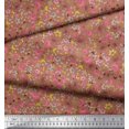 thumbnail image 2 of Soimoi Poly Georgette Fabric Leaves,Butterfly & Flower Floral Printed Craft Fabric by the Yard 42 Inch Wide, 2 of 3