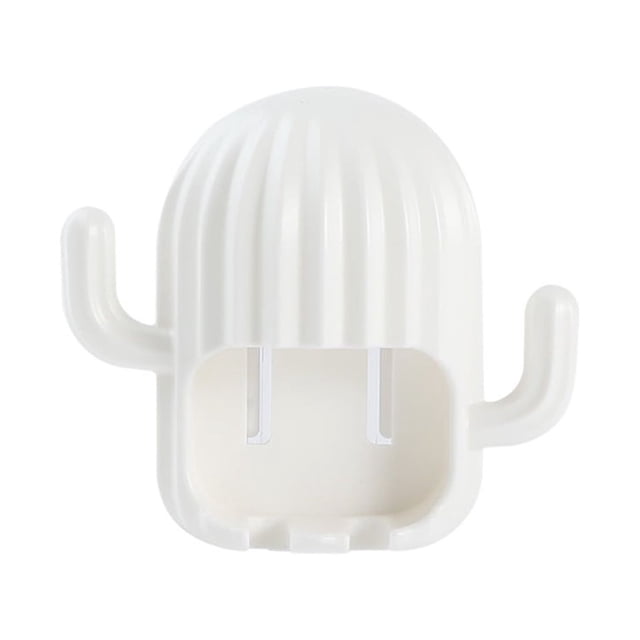 Naiovety Soporte para cepillos de Baño de pared Universal Organizador de cepillos de de doble ranura Escurridor Soporte sin perforaciones Cocina y Comedor Blanco