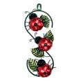 thumbnail image 2 of Wrought Iron Wall Decor, Garden Art, Outdoor Metal Flowers and Butterflies, Flower & Insect Wall Hanging for Patio, Balcony, Courtyard, Kids Room, Red and Yellow, 2 of 6
