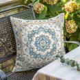 thumbnail image 3 of Throw Pillow Covers 24x24 Inch, Green Boho Decorative Pillow Cases for Couch Sofa Bed, Rustic Ethnic Native Abstract Geometric Cotton Linen Square Home Decor Pillowcases with Hidden Zipper, 3 of 9