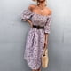 thumbnail image 3 of Vestido fruncido con estampado de puntos, cuello cuadrado, manga abullonada, vestido fruncido con cuello cuadrado, vestido fruncido de línea A, confiabilidad excepcional, 3 of 6