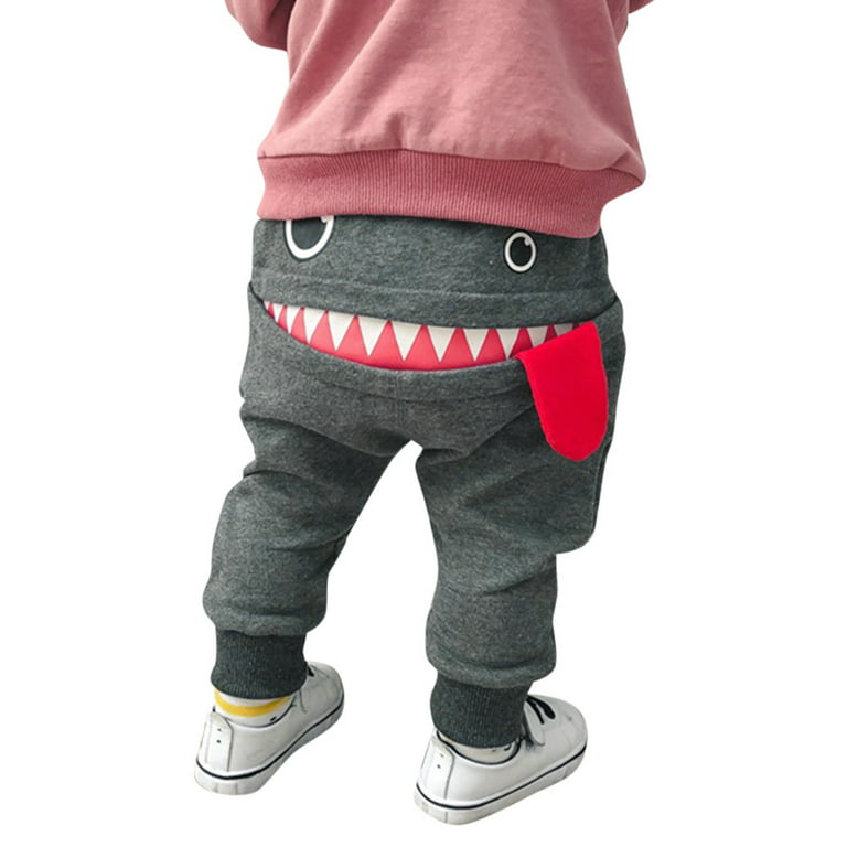 Toddler Boy Girls Shark Pants Jogger Pants Infant Boys Girls Cartoon Shark  Warm Harem Sweatpants Spring Fall Trousers