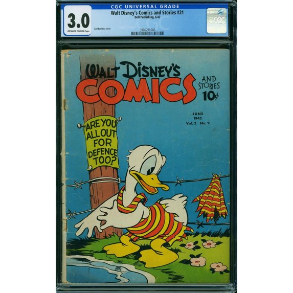 Walt Disney's Comics and Stories #21 - CGC 3 Comic Book