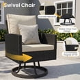 thumbnail image 3 of UDPATIO Outdoor Conversation Set,6 Pieces Patio Furniture Set, All-Weather Wicker Rattan Outdoor Sectional Sofa Set with Ottoman and Swivel Chairs for Poolside, Backyard，Black Wicker Beige Cushions, 3 of 10