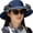 Dark Blue, variant on Gardening Wide Brim Solar Fan Hat for Women Men, Outdoor Work Hat with 2 Solar Power Fan, Bucket Hats Hiking Essentials