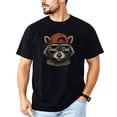 thumbnail image 5 of Feral Dad Shirt for Men Funny Raccoon Graphic Tee for Father Black Shirt Adult Large, 5 of 8