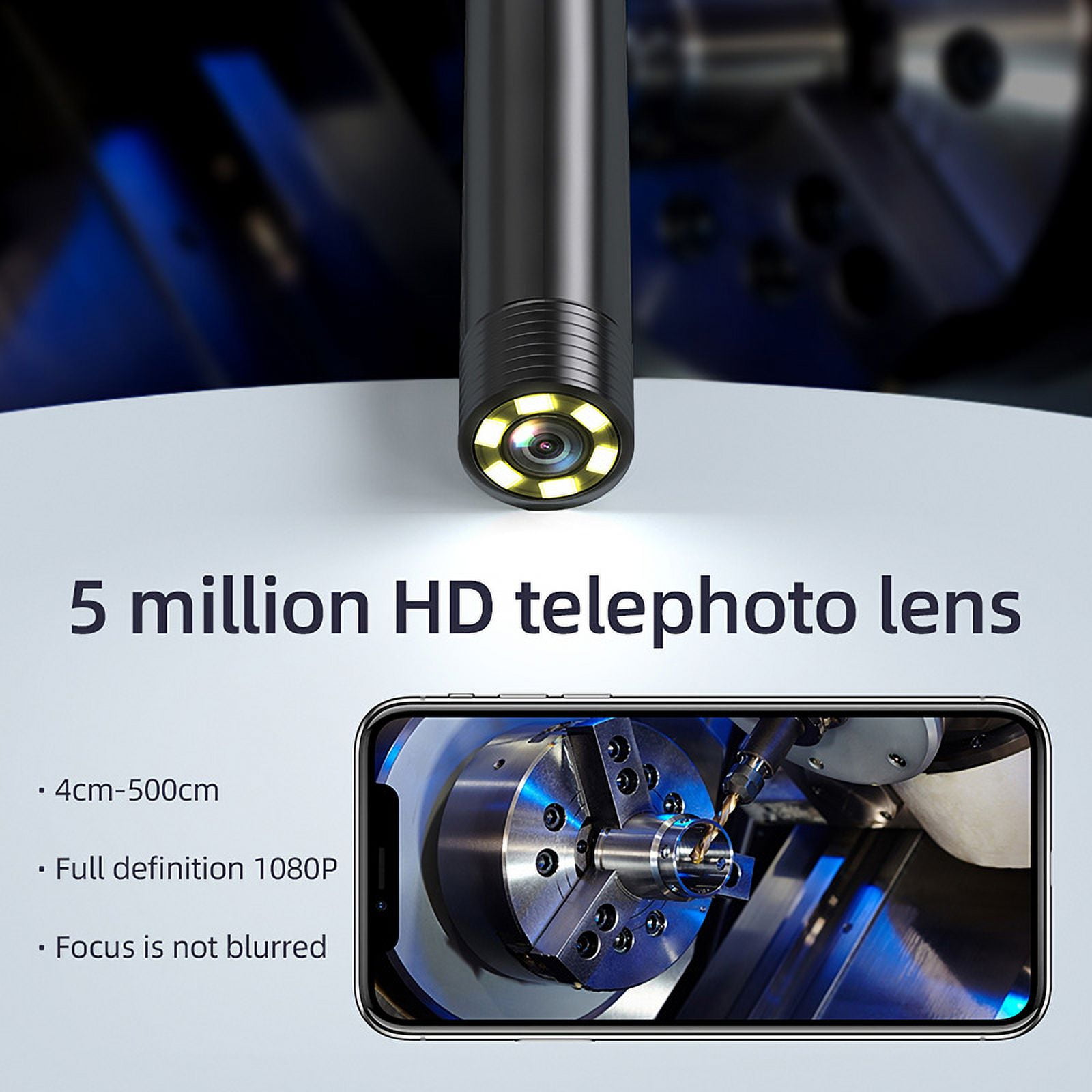 2.0 MP Wireless Endoscope 5.5mm WiFi Inspection Camera 1080P HD Borescope Snake Pipe Camera With 6 Led ,Various Applicable