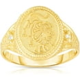 thumbnail image 1 of Floreo 10k Yellow Gold Astrology Horoscope Zodiac Sign Ring, Sizes 5-10, 1 of 2