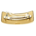 thumbnail image 3 of Parcelona French Mustard Touch on Golden Bar Wide Large Hair Clip Barrette, 3 of 8