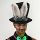 thumbnail image 1 of Sombrero de Pascua con orejas, sombrero de copa para fiesta de Pascua, disfraz de Mads Hatter para mujer y hombre, sombrero blanco para adulto, disfraz para fiesta de Pascua., 1 of 5