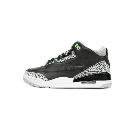

8532-031 Air_Jordan 3 Black/Green Glow Basketball shoe