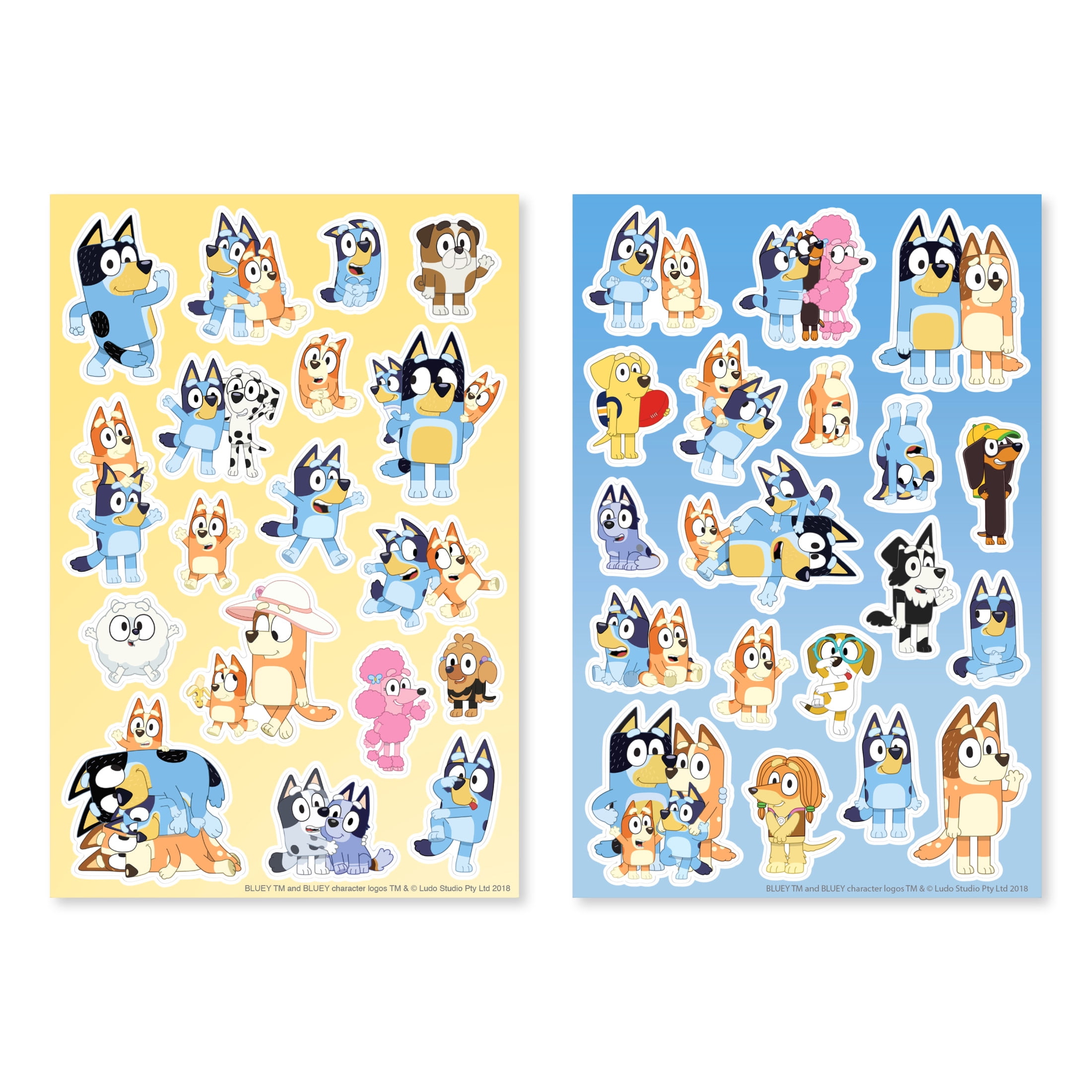 American Greetings All Occasion Bluey Sticker Pack for Kids (111 Stickers, 6 Sheets)